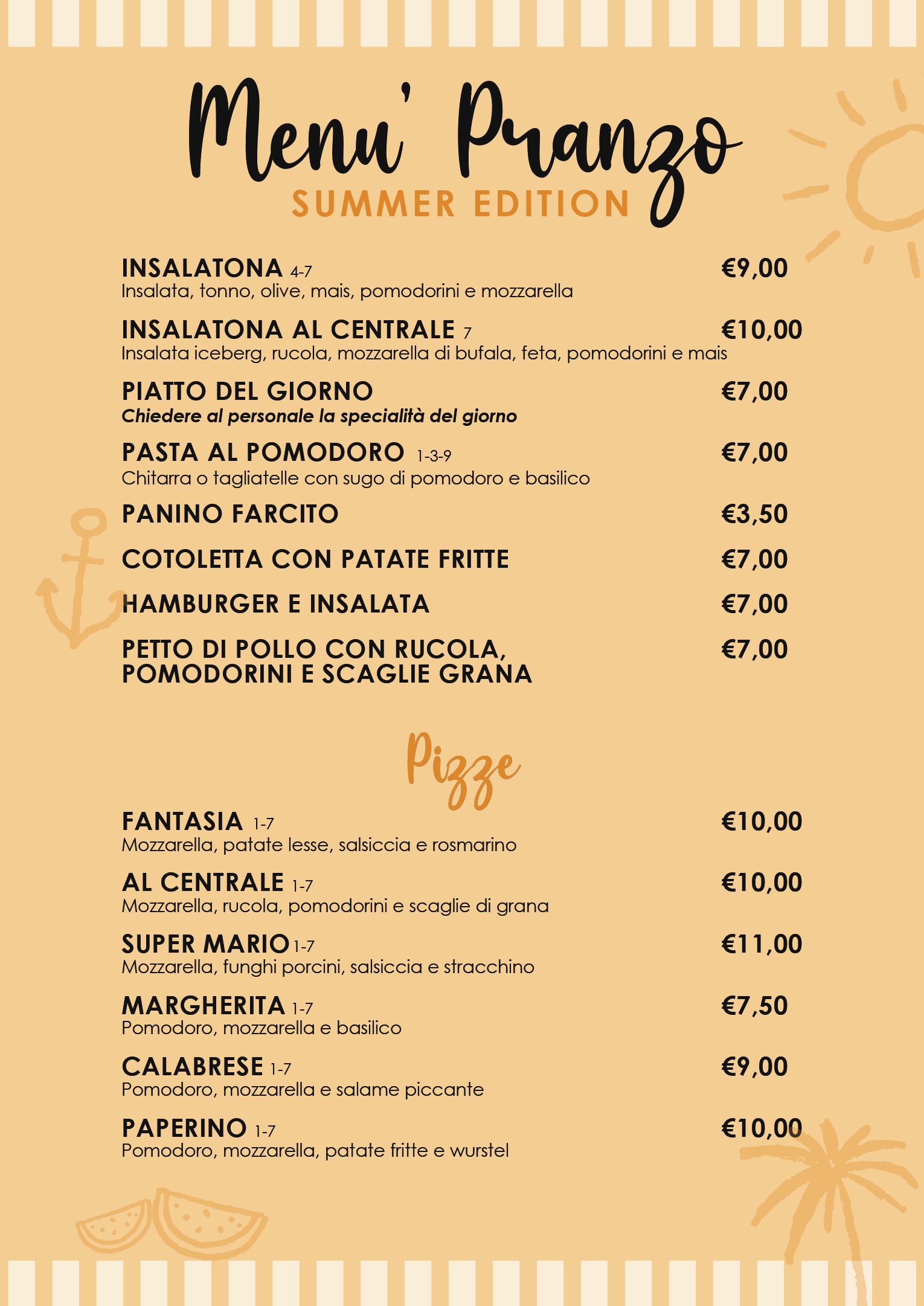Menu Pranzo, pagina 1